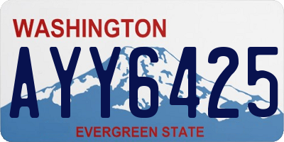 WA license plate AYY6425