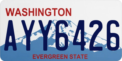 WA license plate AYY6426