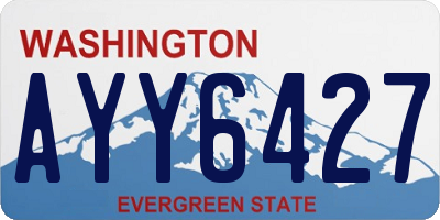 WA license plate AYY6427