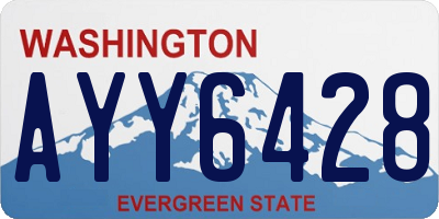 WA license plate AYY6428