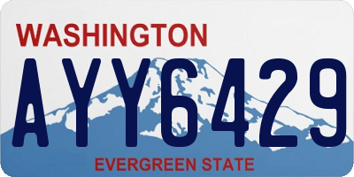 WA license plate AYY6429