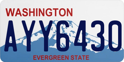 WA license plate AYY6430