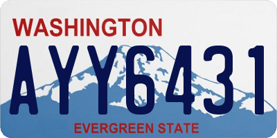 WA license plate AYY6431