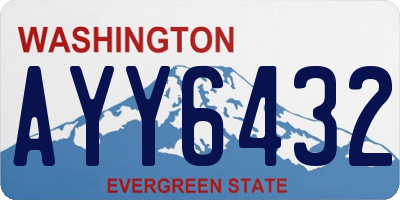 WA license plate AYY6432