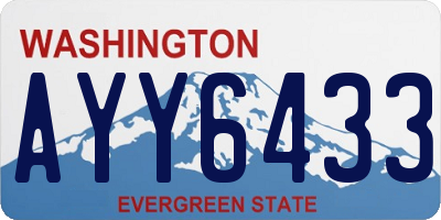 WA license plate AYY6433