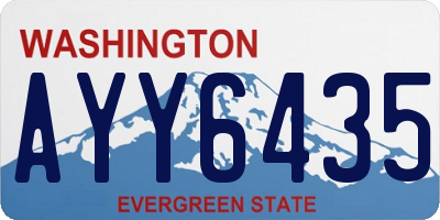 WA license plate AYY6435