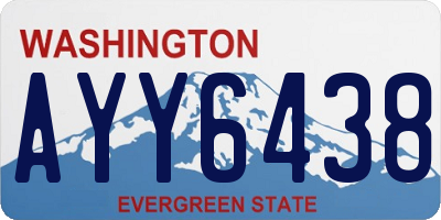 WA license plate AYY6438