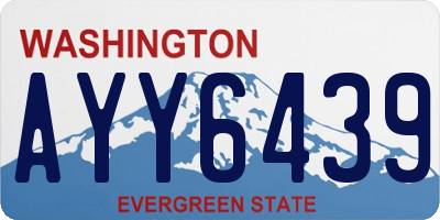 WA license plate AYY6439