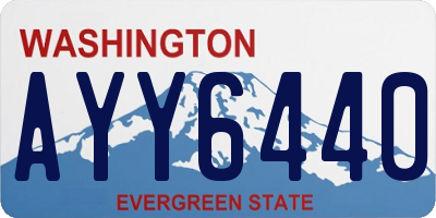 WA license plate AYY6440