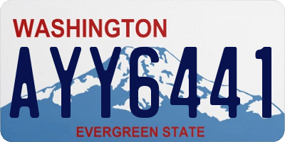 WA license plate AYY6441