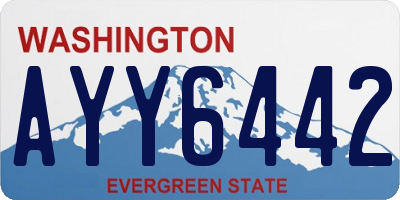 WA license plate AYY6442