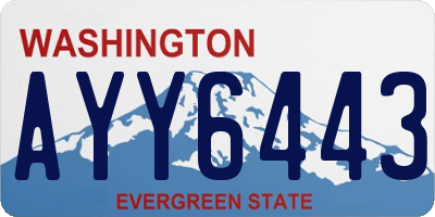 WA license plate AYY6443