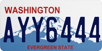 WA license plate AYY6444