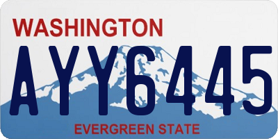 WA license plate AYY6445