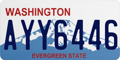 WA license plate AYY6446