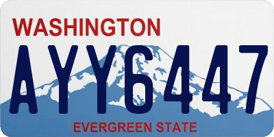 WA license plate AYY6447