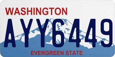 WA license plate AYY6449