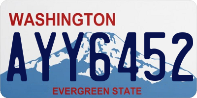 WA license plate AYY6452