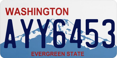 WA license plate AYY6453