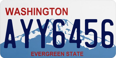 WA license plate AYY6456