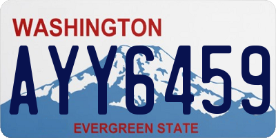 WA license plate AYY6459