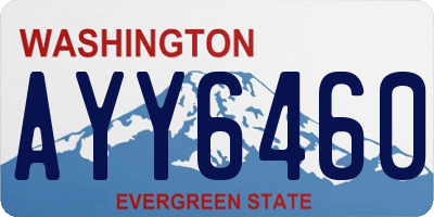 WA license plate AYY6460