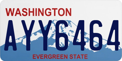 WA license plate AYY6464