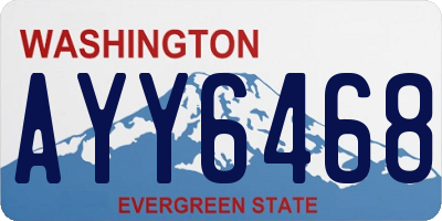 WA license plate AYY6468