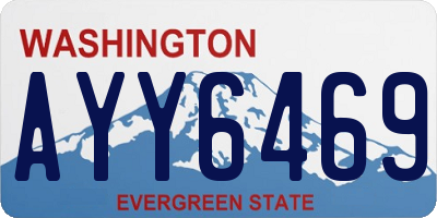 WA license plate AYY6469