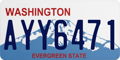 WA license plate AYY6471