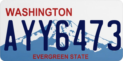 WA license plate AYY6473