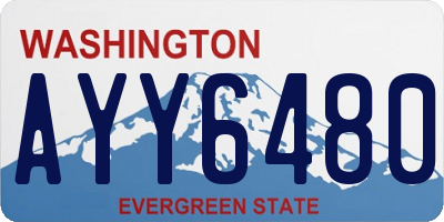 WA license plate AYY6480