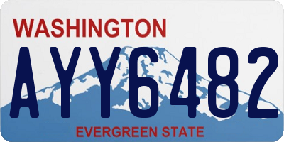 WA license plate AYY6482