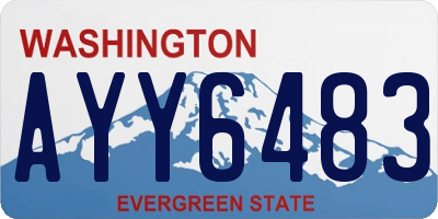 WA license plate AYY6483