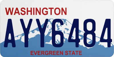 WA license plate AYY6484