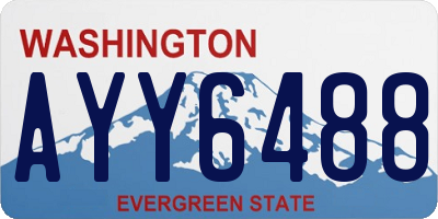 WA license plate AYY6488