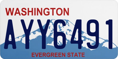 WA license plate AYY6491