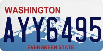 WA license plate AYY6495