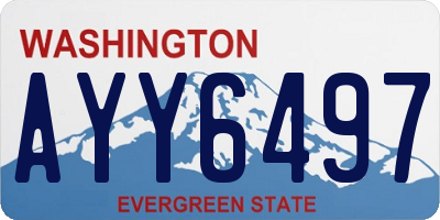 WA license plate AYY6497