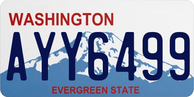 WA license plate AYY6499