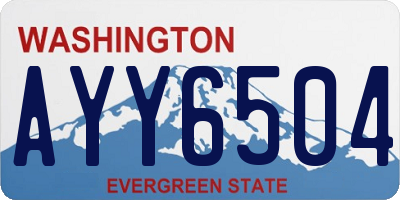 WA license plate AYY6504