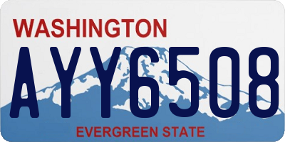 WA license plate AYY6508