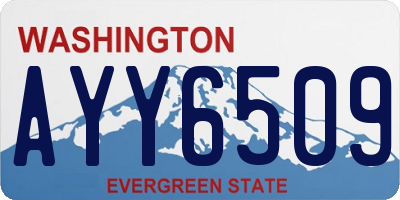 WA license plate AYY6509