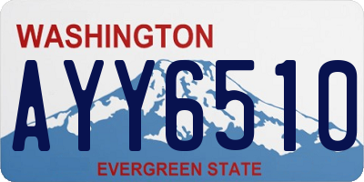 WA license plate AYY6510