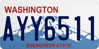 WA license plate AYY6511