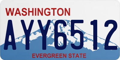 WA license plate AYY6512