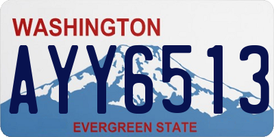 WA license plate AYY6513