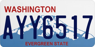 WA license plate AYY6517