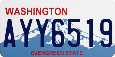 WA license plate AYY6519