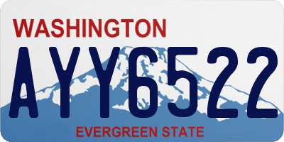 WA license plate AYY6522